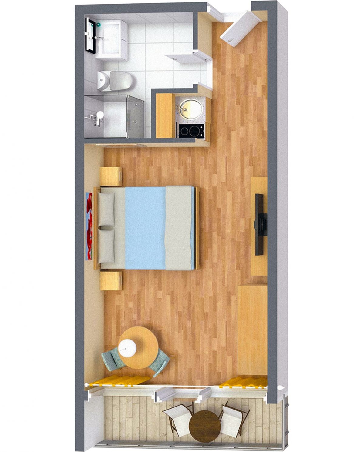 1Raum Apartment 12 Personen 25 qm Nachtiville Festival